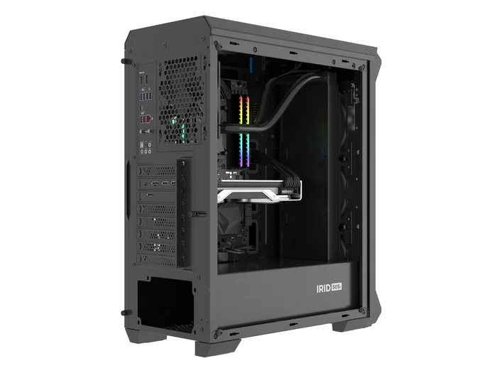 Genesis Irid 505F Caja Midi Tower Negra con Vidrio Templado