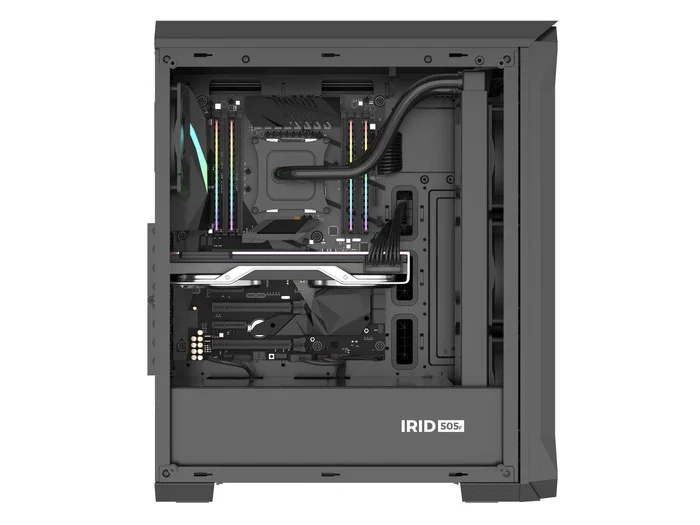 Genesis Irid 505F Caja Midi Tower Negra con Vidrio Templado