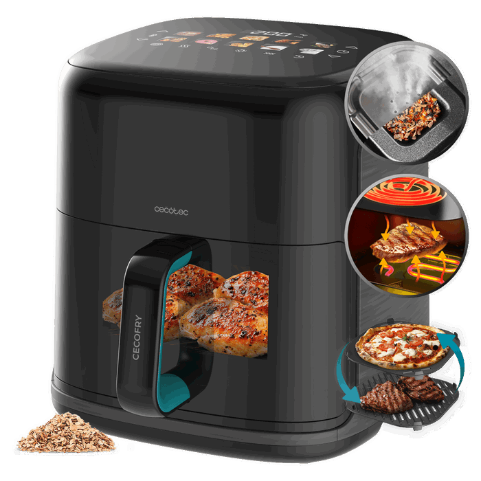 Cecotec Cecofry&Grill Smokin'Prime 6500 6,5 L Negro Cecotec Cecofry&Grill Smokin'Prime 6500 6,5 L Negro