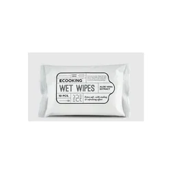 Ecooking Toallitas limpiadoras con Extracto de Aloe Vera para la cara, 10 uds