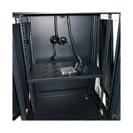 Powergreen Armario Rack 12U 60x60 con Termostato, 2 Ventiladores y 1 Bandeja
