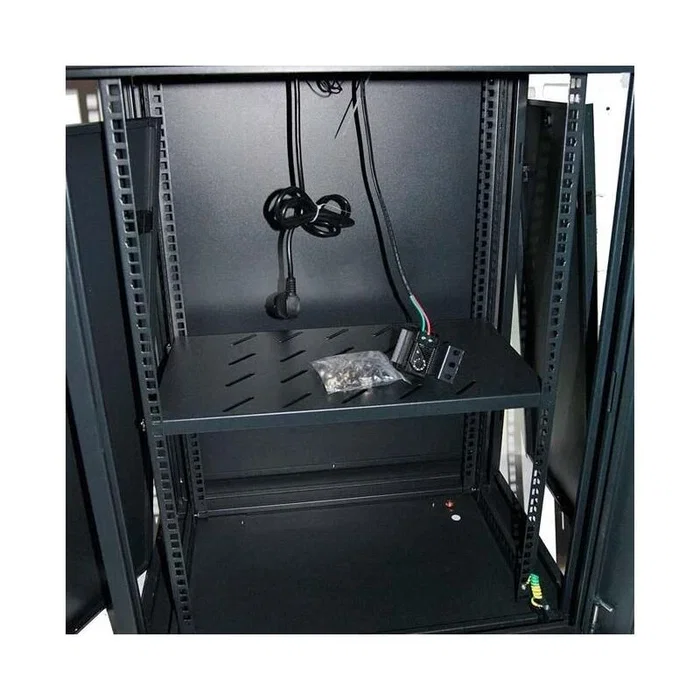 Powergreen Armario Rack 12U 60x60 con Termostato, 2 Ventiladores y 1 Bandeja Powergreen Armario Rack 12U 60x60 con Termostato, 2 Ventiladores y 1 Bandeja