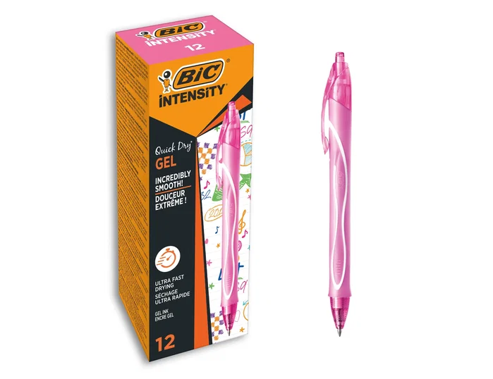 BIC Gelocity Quick Dry Retráctil Rosa 0,7 mm (Set de 12) BIC Gelocity Quick Dry Retráctil Rosa 0,7 mm (Set de 12)