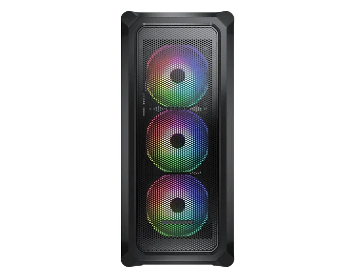 Cougar Archon 2 Mesh RGB - Caja PC Midi Tower Negra, Ventana Lateral de Cristal Templado, Compatible con ATX/micro-ATX/mini-in-itx, con 3 Ventiladores RGB Preinstalados
