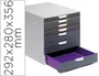 Durable Varicolor 7 Cajonera de sobremesa Gris/Multicolor