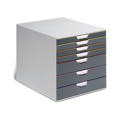 Durable Varicolor 7 Cajonera de sobremesa Gris/Multicolor
