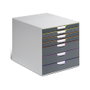 Durable Varicolor 7 Cajonera de sobremesa Gris/Multicolor