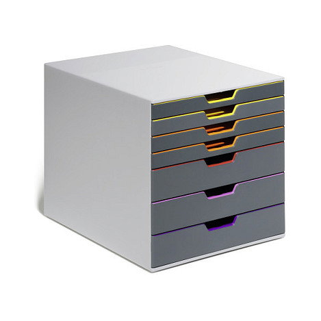 Durable Varicolor 7 Cajonera de sobremesa Gris/Multicolor