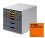 Durable Varicolor 7 Cajonera de sobremesa Gris/Multicolor