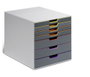 Durable Varicolor 7 Cajonera de sobremesa Gris/Multicolor