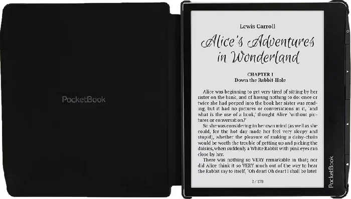 PocketBook Funda HN-SL-PU-700-BK-WW para E-Reader 7 Pulgadas / 17.8 cm, Compatible con Era Stardust Silver y Era Sunset Copper, Color Negro