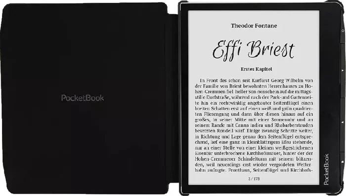 PocketBook Funda HN-SL-PU-700-BK-WW para E-Reader 7 Pulgadas / 17.8 cm, Compatible con Era Stardust Silver y Era Sunset Copper, Color Negro