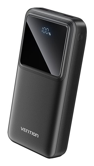 Vention FHLB0 Batería Externa Powerbank 20000 mAh 22.5W Carga Rápida con PD 3.0 y QC 3.0 3 Puertos LED Negro