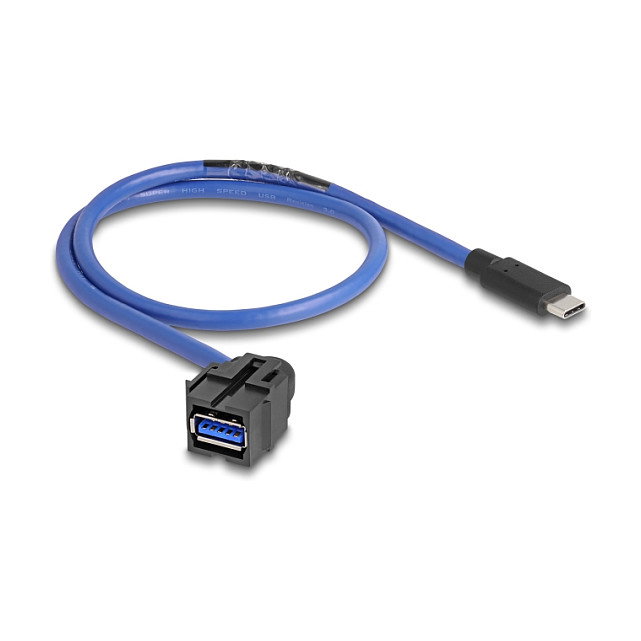 DeLOCK Módulo Keystone USB 5 Gbps de USB A hembra a USB Type-C™ macho con cable DeLOCK Módulo Keystone USB 5 Gbps de USB A hembra a USB Type-C™ macho con cable
