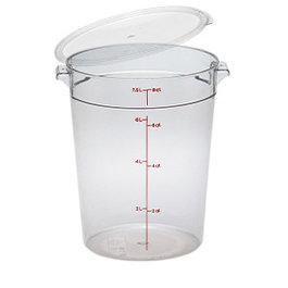 DB MARK Polic Bote Cocina Redondo C/T 7.6 Litros Policarbonato - Diámetro 252 mm, Alto 276 mm