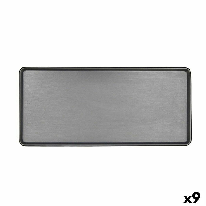 Bidasoa Bandeja Rectangular Bicolor Gio Gris 31,5x14,5 cm (9 Unidades)