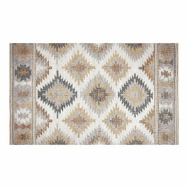 Croma Collection Alfombra vinílica estampada kilim grises, 45 x 75 cm