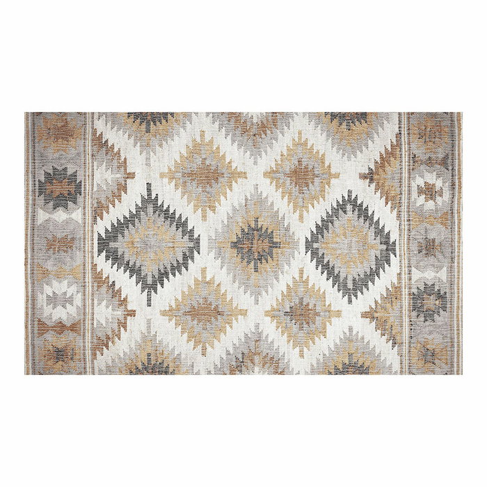 Croma Collection Alfombra vinílica estampada kilim grises, 45 x 75 cm