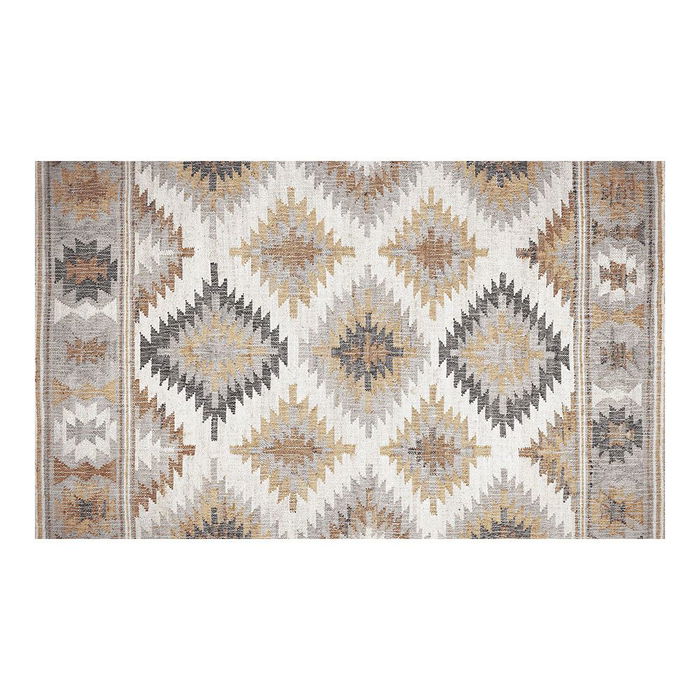 Croma Collection Alfombra Vinílica Acolchada Estampado Kilim Grises 45 x 75 cm Espuma