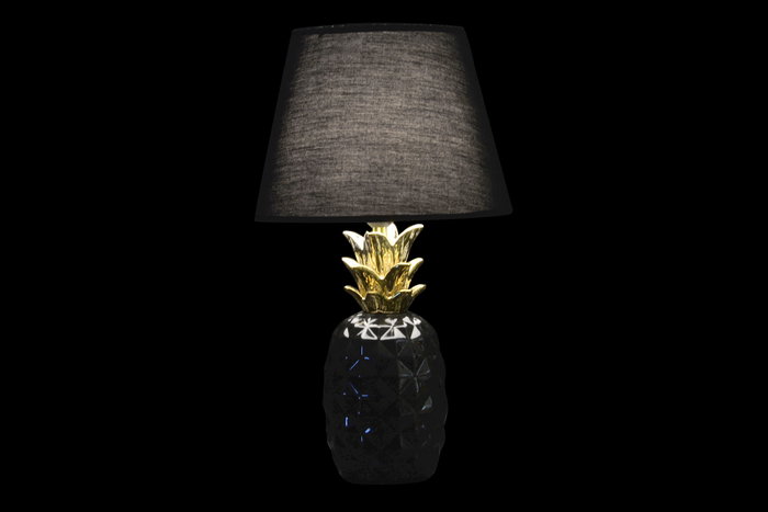 DKD Home Decor Lampara Sobremesa Tropical Negro Dorado Ceramica Poliester 30 x 52 x 30 cm DKD Home Decor Lampara Sobremesa Tropical Negro Dorado Ceramica Poliester 30 x 52 x 30 cm