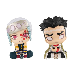 Megahouse Pack 2 Figuras Look Up Demon Slayer: Kimetsu no Yaiba Gyomei y Uzui (11 cm, con regalo)