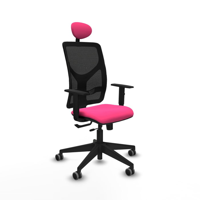 PIQUERAS Y CRESPO Silla de oficina Motilla Rosa y Negro PIQUERAS Y CRESPO Silla de oficina Motilla Rosa y Negro