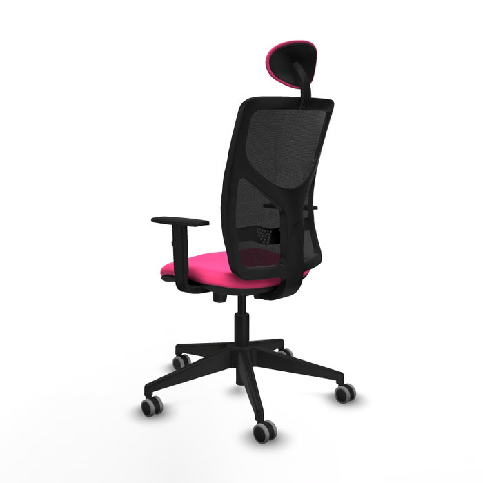 PIQUERAS Y CRESPO Silla de oficina Motilla Rosa y Negro PIQUERAS Y CRESPO Silla de oficina Motilla Rosa y Negro
