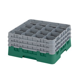 CAMBRO Cesta de lavado 16 comp. Verde Sherwood