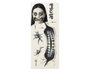 Maquillaje Tatuaje Facial Halloween Calavera Oscura Con Dientes Grandes y Ojo Rasgado 2025