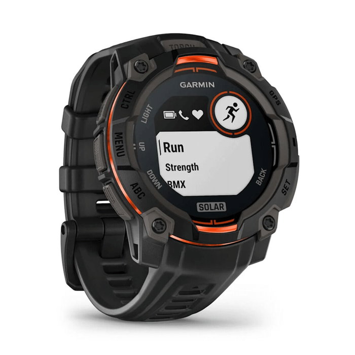 Garmin Instinct 3 Solar - Reloj Inteligente Deportivo y Outdoor, 45 mm, Negro/Naranja, Referencia 010-02934-00