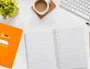 Liderpapel Cuaderno Pautaguía A5 Tapa Dura 80 Hojas Cuadro Pautado 4mm Naranja