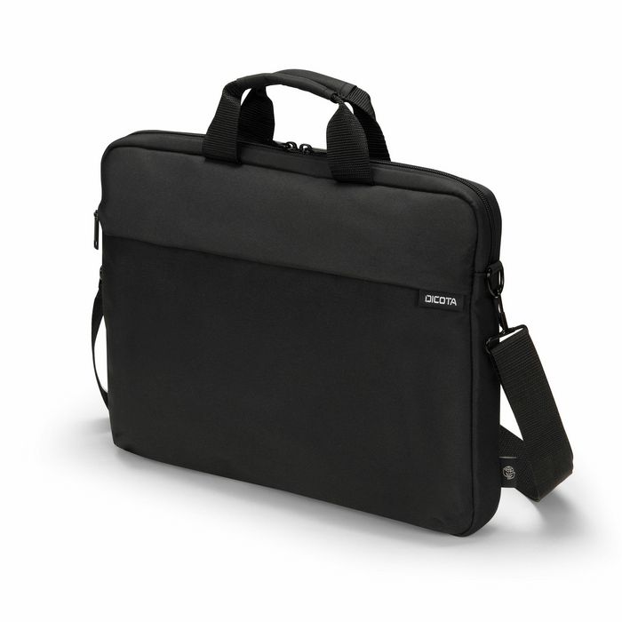 Dicota Slim Case ONE 13-14.1" Negro - Funda Portátil Acolchada con Bolsillo y Correa PET Reciclado