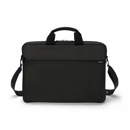 Dicota D32091-RPET Maletín para Portátil de 35.8 cm (14.1") Negro - Fabricado con PET Reciclado, Resistente a Golpes, Incluye Asa y Banda para Hombro