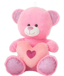Creaciones Llopis Peluche Oso Púrpura con Corazón 35 cm