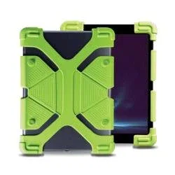 Celly Octopad Funda/Carcasa Ultra Resistente con Bordes de Silicona de 8mm para Tablet 9" - 12" (30.5 cm), Color Verde, Protección contra Impactos y Rayones