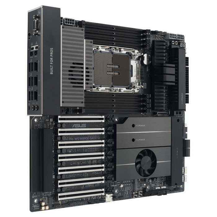 ASUS PRO WS W890E-SAGE SE Placa Base EEB Intel W890 LGA 4710-2 para Intel Xeon DDR5 ECC 8 Slots M.2 PCIe 5.0 10G Ethernet Windows 11