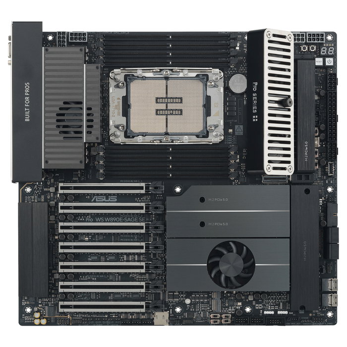 ASUS PRO WS W890E-SAGE SE Placa Base EEB Intel W890 LGA 4710-2 para Intel Xeon DDR5 ECC 8 Slots M.2 PCIe 5.0 10G Ethernet Windows 11