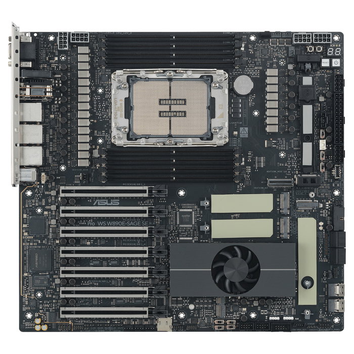 ASUS PRO WS W890E-SAGE SE Placa Base EEB Intel W890 LGA 4710-2 para Intel Xeon DDR5 ECC 8 Slots M.2 PCIe 5.0 10G Ethernet Windows 11