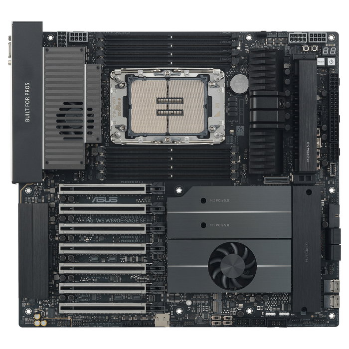ASUS PRO WS W890E-SAGE SE Placa Base EEB Intel W890 LGA 4710-2 para Intel Xeon DDR5 ECC 8 Slots M.2 PCIe 5.0 10G Ethernet Windows 11