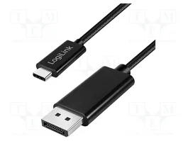 LogiLink Cable USB 3.2 Gen2 Type-C a DisplayPort 1.4, 3 m
