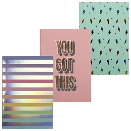 The Concept Factory Conjunto de 3 Libretas DinA5 Rainbow