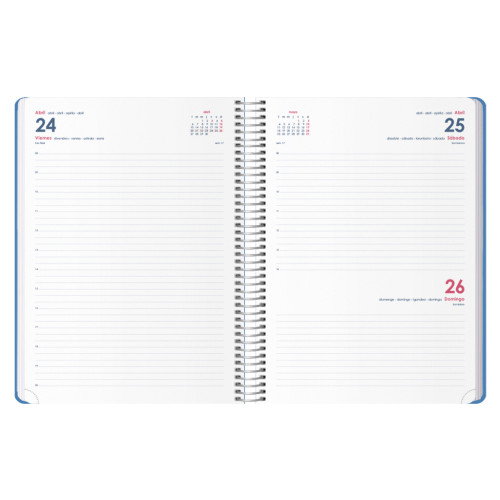 Dohe Agenda Anual Syncro Espiral 21x29.7cm Azul con Cierre de Goma 2026