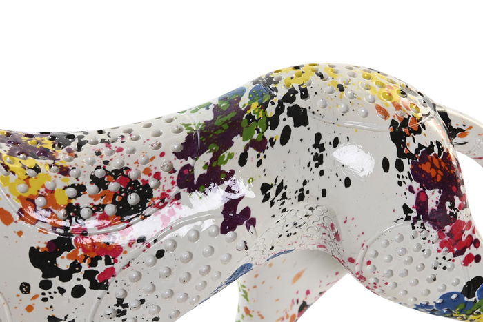 DKD Home Decor Figura Leopardo Resina Multicolor Blanco 7 x 16 x 32.5 cm (2 Unidades) DKD Home Decor Figura Leopardo Resina Multicolor Blanco 7 x 16 x 32.5 cm (2 Unidades)