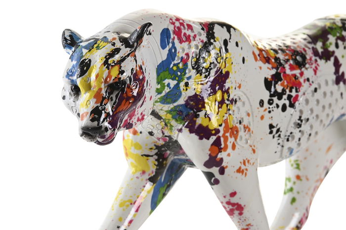 DKD Home Decor Figura Leopardo Resina Multicolor Blanco 7 x 16 x 32.5 cm (2 Unidades) DKD Home Decor Figura Leopardo Resina Multicolor Blanco 7 x 16 x 32.5 cm (2 Unidades)