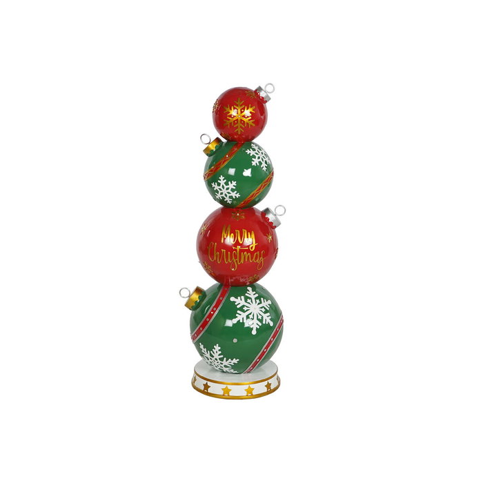 DKD Home Decor Figura Navidad Tradicional Rojo Verde Resina Led 35 x 108.5 x 35 cm