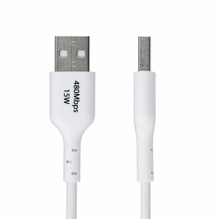 Cable USB Startech USB2AC1MNCWHE Blanco 1 m