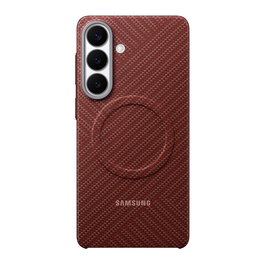 Samsung Funda Galaxy S26+ M2 Carbon Magnet, Estampado de fibra de carbono, rojo, resistente a rayones, cargador inalámbrico, 17 cm (6.7 pulgadas), 77.7 x 160.2 x 12.1 mm, 21 g