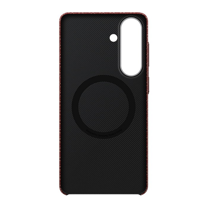 Samsung Funda Galaxy S26+ M2 Carbon Magnet, Estampado de fibra de carbono, rojo, resistente a rayones, cargador inalámbrico, 17 cm (6.7 pulgadas), 77.7 x 160.2 x 12.1 mm, 21 g