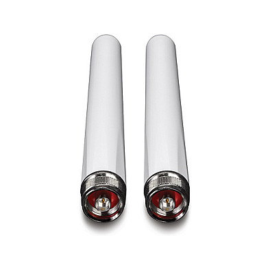 TRENDnet TEW-AO57 Antenas Omnidireccionales Doble Banda 2.4 y 5 GHz, 7 dBi/5 dBi, N-Macho, Blanco, para Exterior, Pack de 2 Piezas