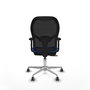 PIQUERAS Y CRESPO Silla de oficina Jorquera con mecanismo Sincro/Traslack Azul/Negro